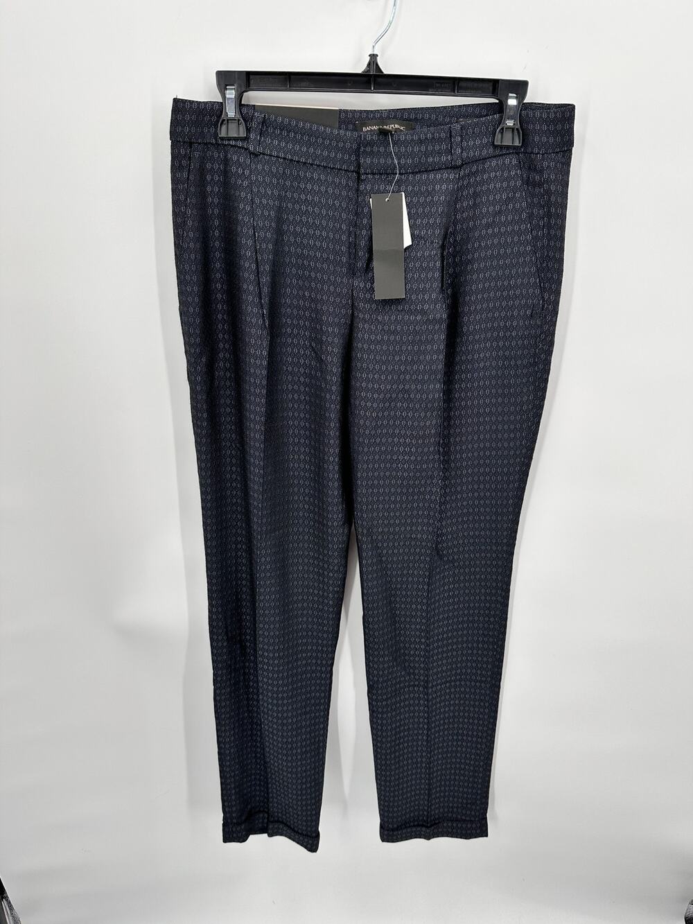 BANANA REPUBLIC NWT Avery Navy Print Dress Trouser Pant // 2L